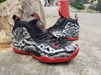 Nike Air Foamposite Pro Snake Print Sneakers Black Red