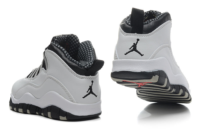 Air Jordan 10 White and Grey Women's Sneakers