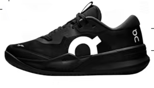 On The Roger Pro Black Tennis Shoes