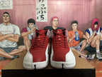 Jordan 12 High-Top Sneakers in Red and White