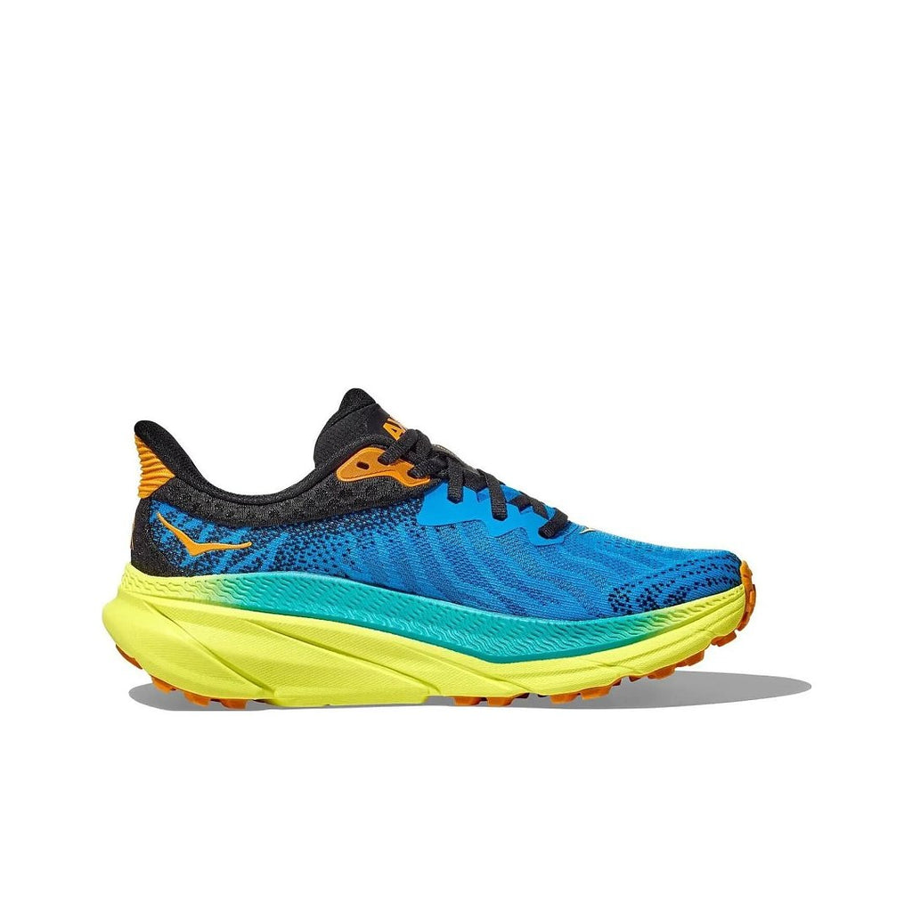 HOKA Challenger 7 Trail Running Shoes Blue Yellow
