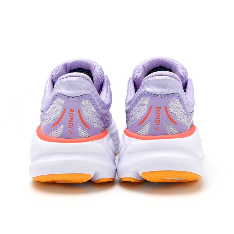 HOKA Bondi 9 Running Shoes in Lavender and Orange