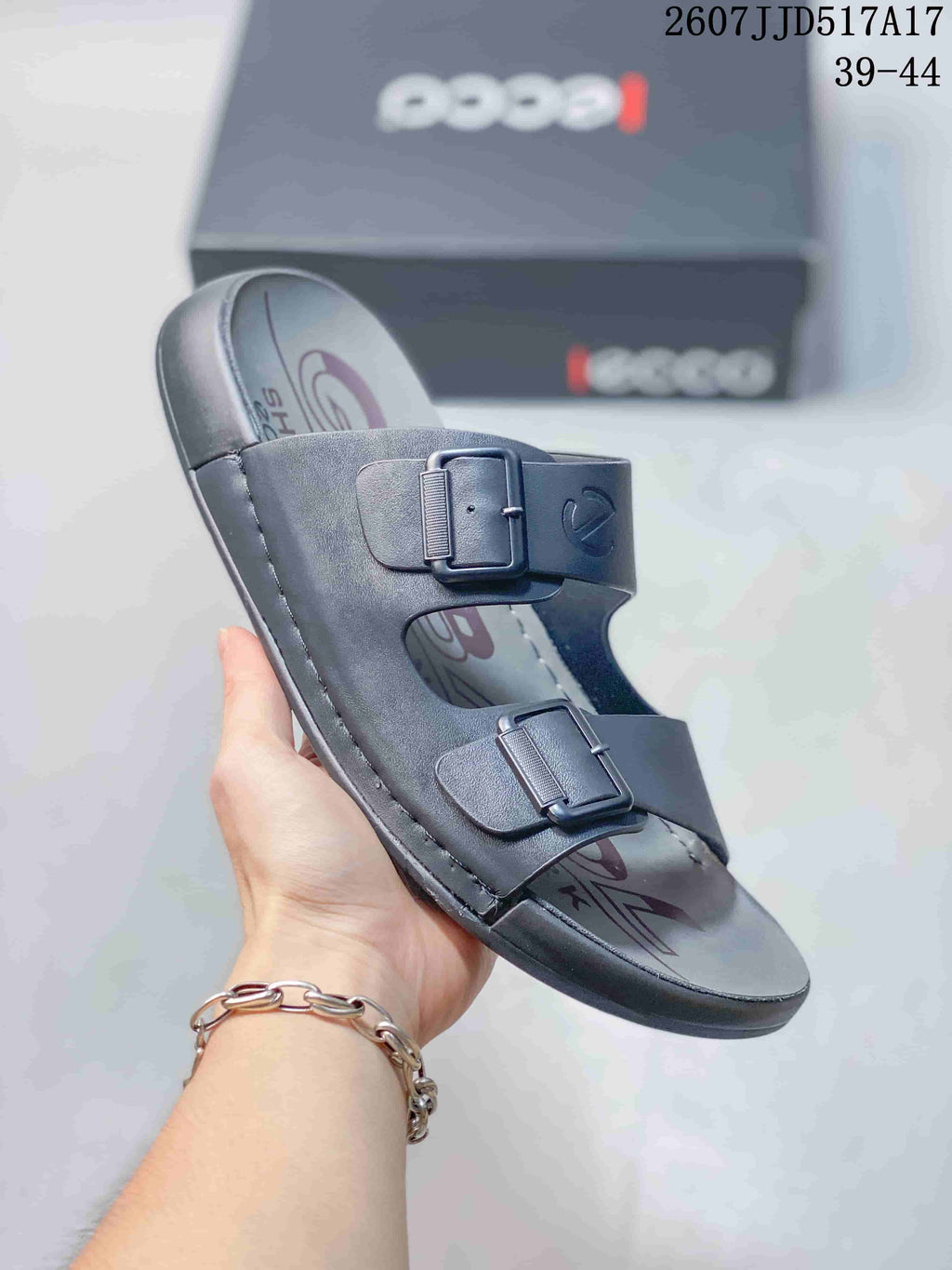 ECCO Double-Buckle Slide Sandals 2607JJD517A17