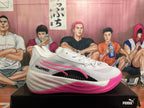 PUMA All-Pro Basketball Shoes White Black Pink