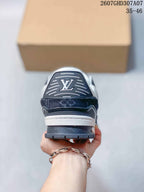 Louis Vuitton Trainer Low Sneakers White Black 720370YPE