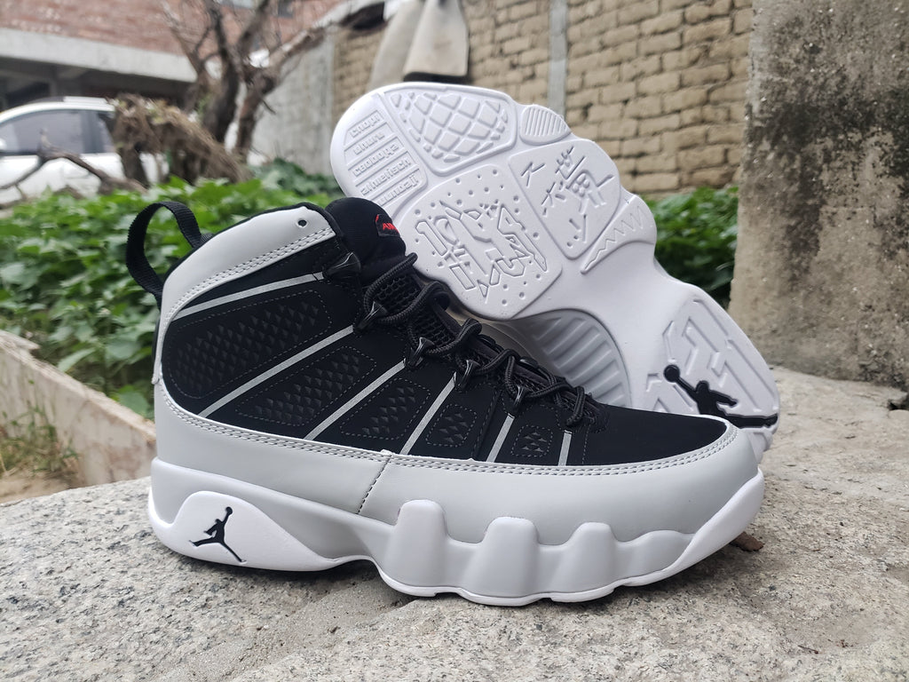 Jordan Air Jordan 9 Black Grey Silver High-Top Sneakers