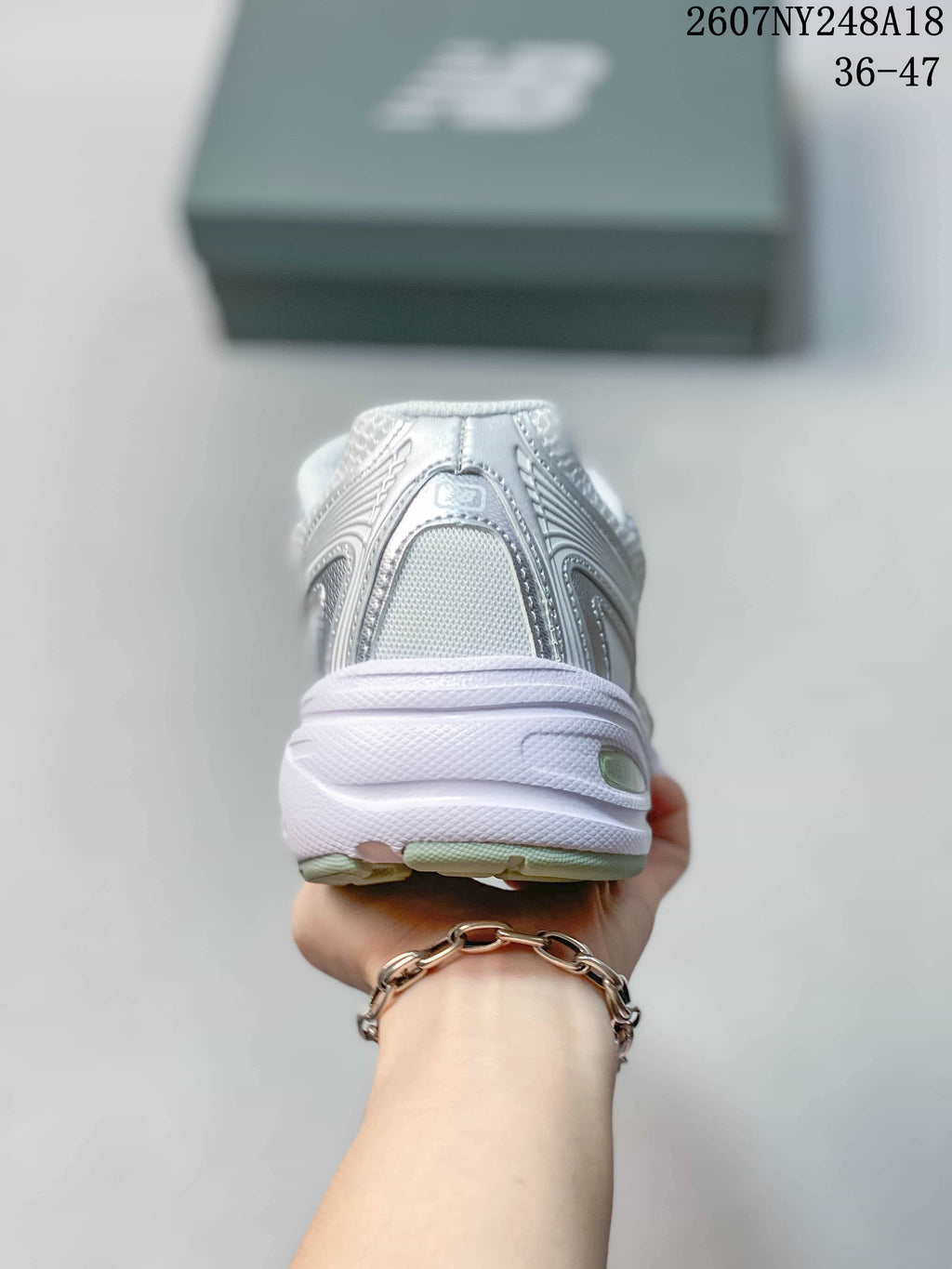New Balance 740 White Silver Casual Sneakers 79158E