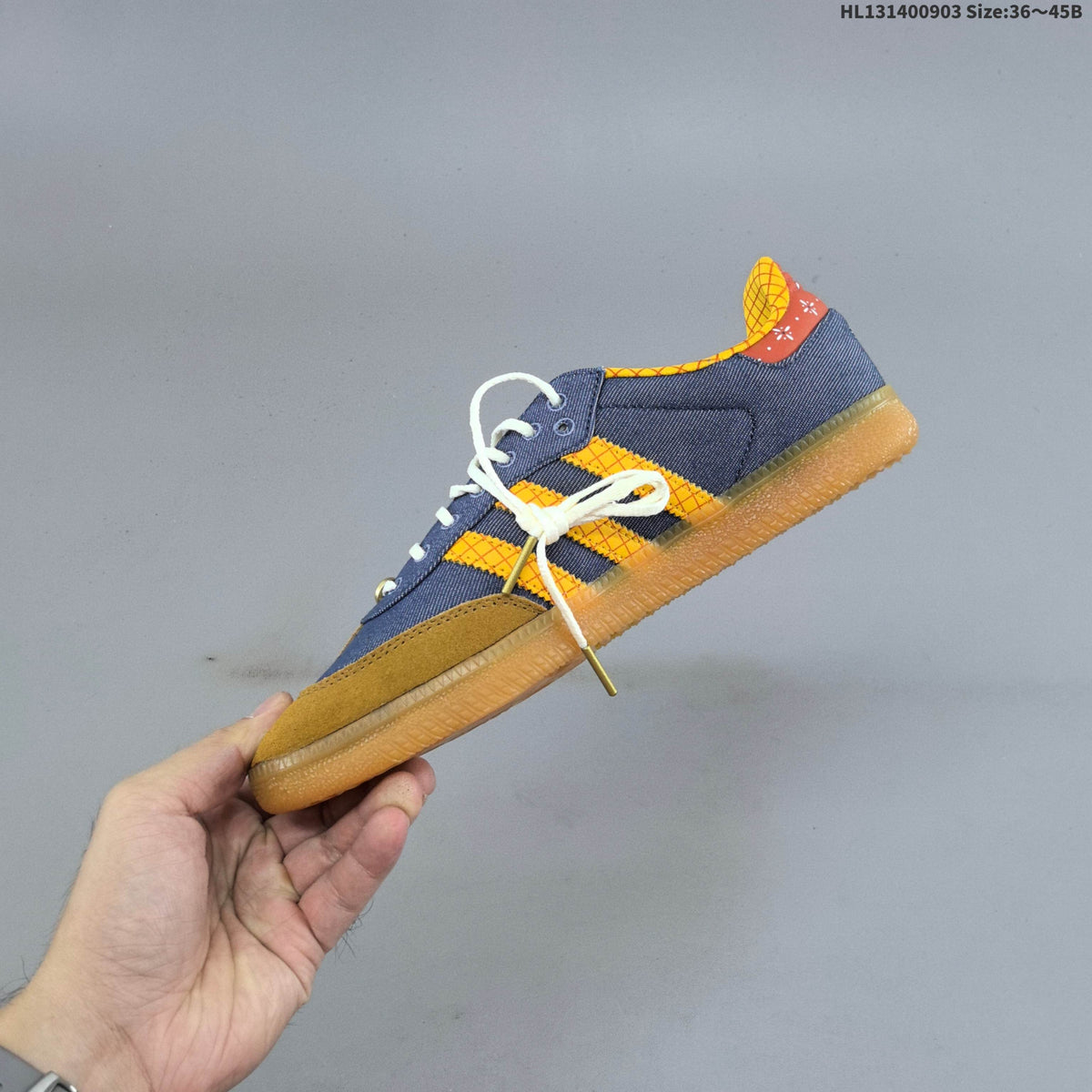 Adidas Originals Samba Sneakers Blue and Gold LA3985