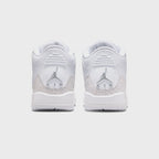 Nike GS Air Jordan 3 Retro - White / Metallic Silver / White