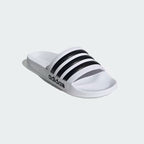 Men's Adidas Adilette Shower Slides - White/Black