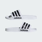 Men's Adidas Adilette Shower Slides - White/Black