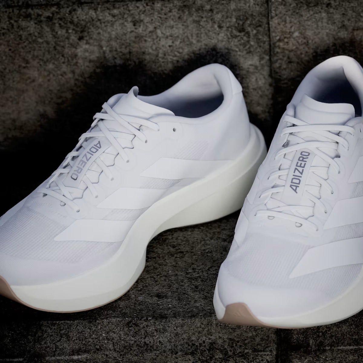 Men's Adidas Adizero Evo SL - Cloud White/Warm Sandstone