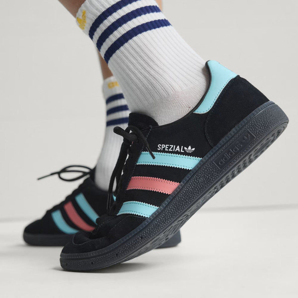 Men's Adidas Handball Spezial Belgium - Core Black / Multicolor