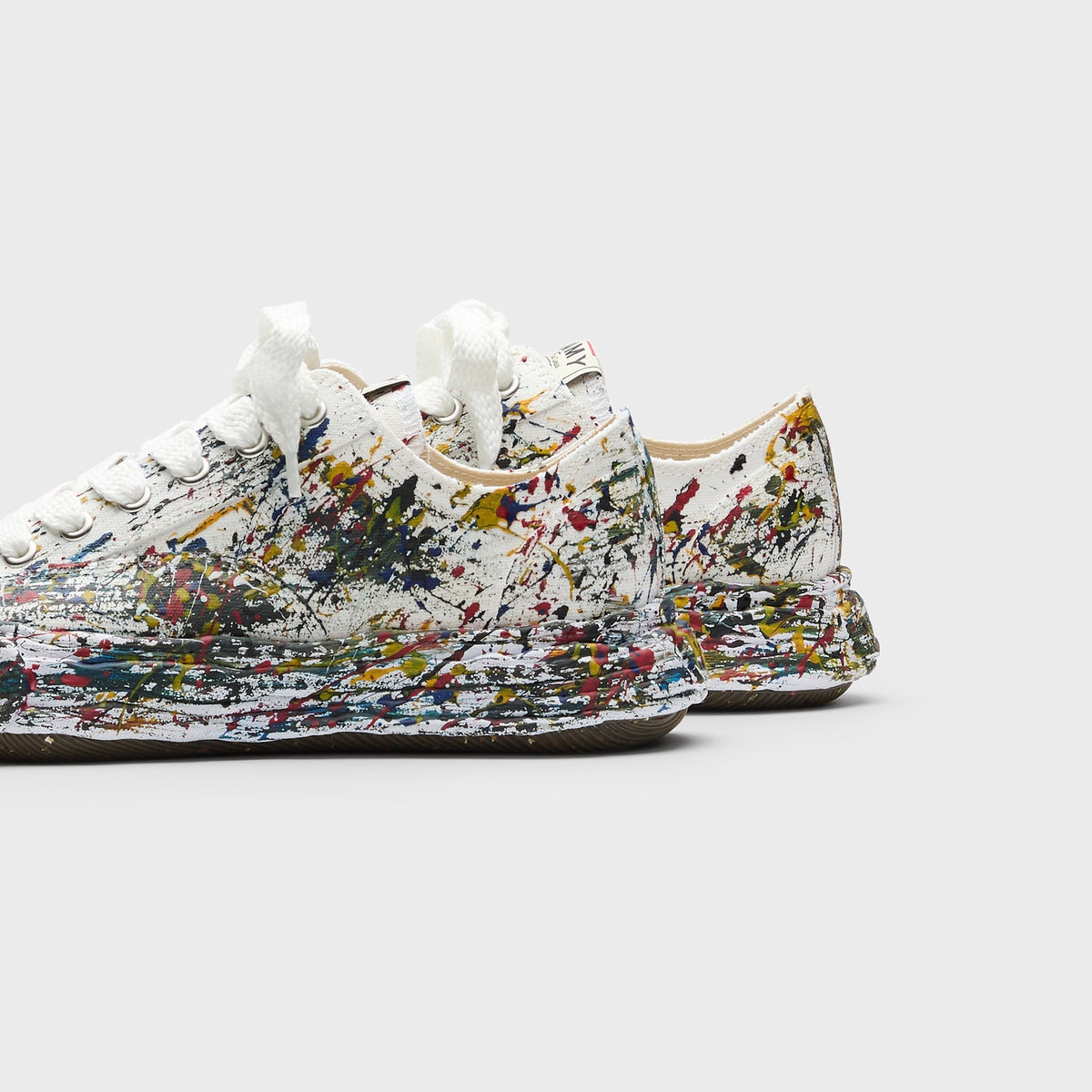 Mihara Yasuhiro Peterson 23 Original Sole Sputtering Canvas Low Top Sneaker - White