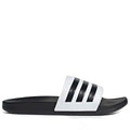 Men's Adidas Adilette Comfort Slides - White/Black