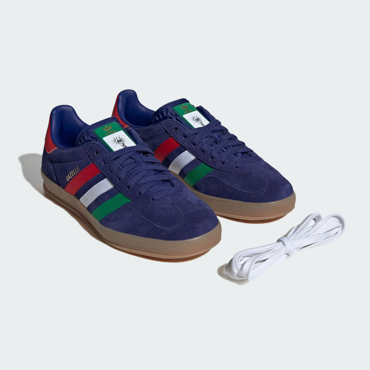 Men's Adidas Gazelle Shoes - Victory Blue/Green/Better Scarlet