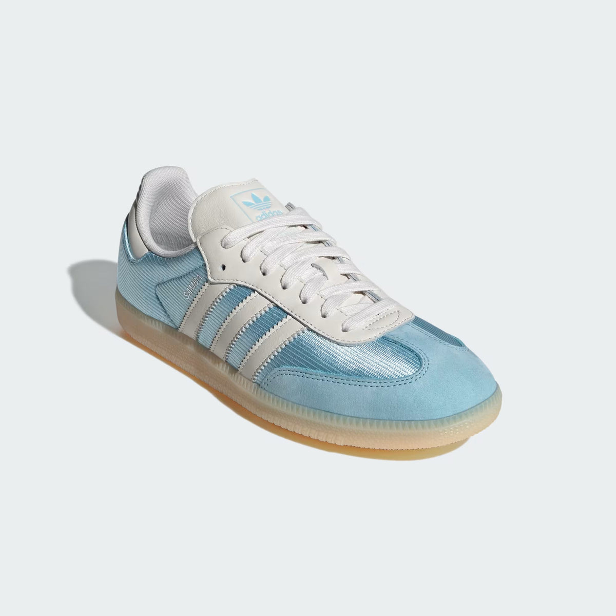 Men's Adidas Samba OG - Icey Blue/Chalk White/Sand Strata