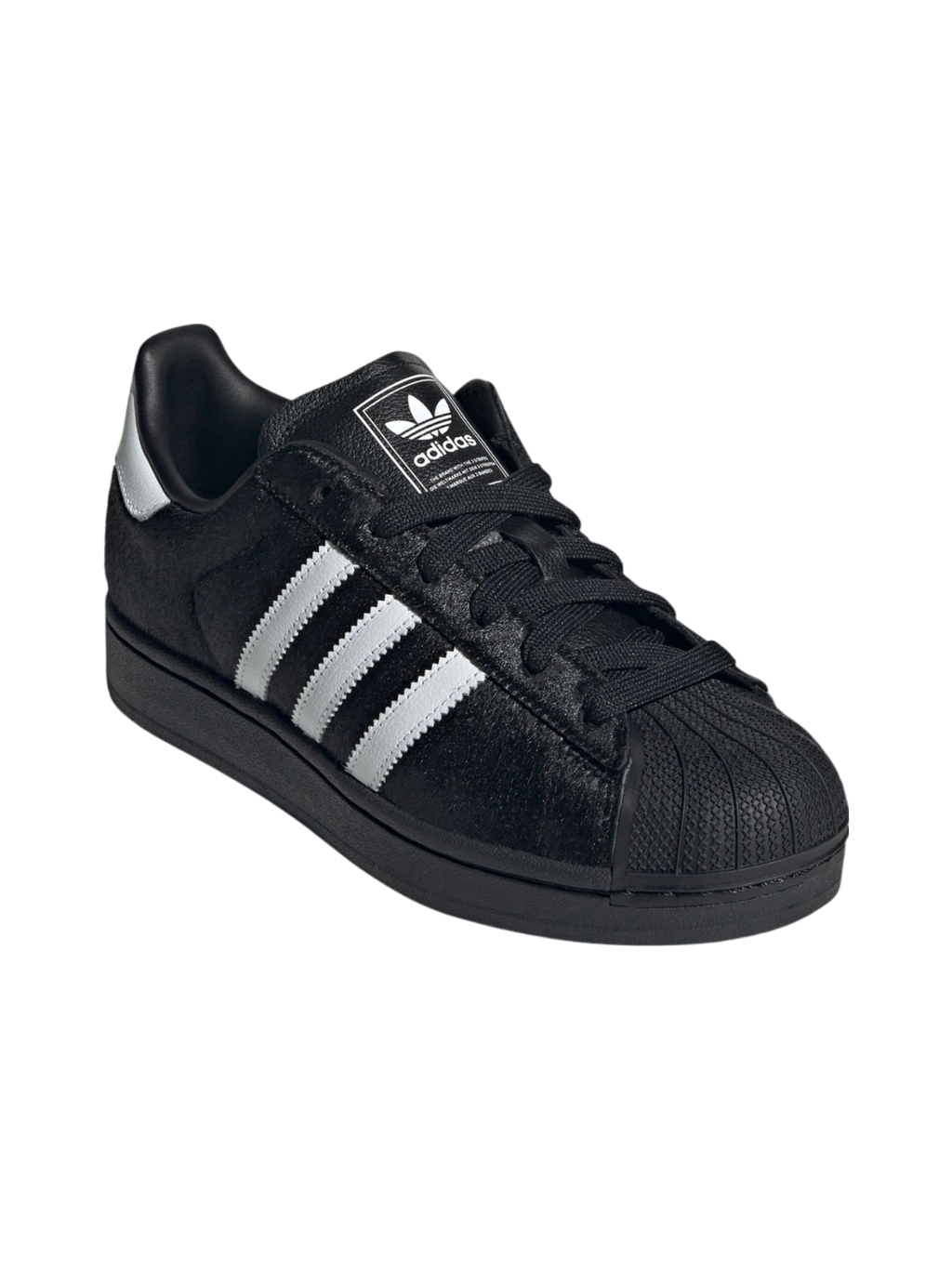 Adidas Originals Women's Black Pony Hair Superstar II Sneakers, JH9475