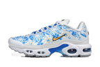 Nike Air Max Plus White Blue Pattern Sneakers