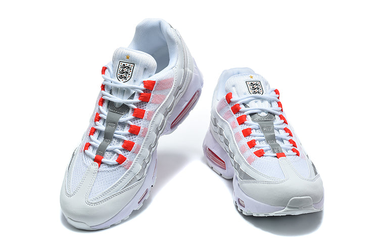 Nike Air Max 95 TT Sneakers, White, Silver and Red
