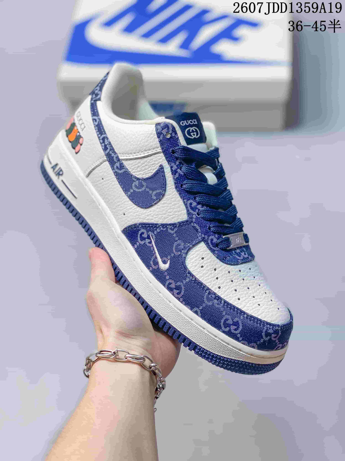 Nike Air Force 1 Low White Blue Sneakers JDD1359A19