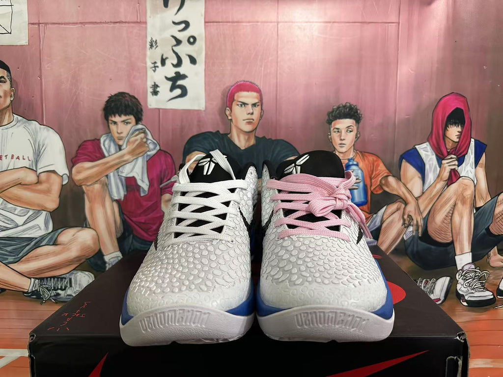 Nike Black White Blue Basketball Sneakers