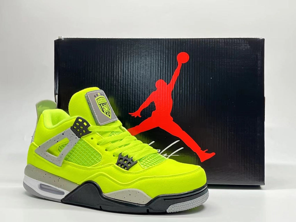 Air Jordan 4 Fluorescent Green Sneakers