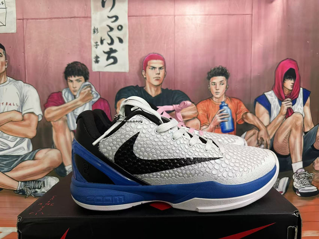 Nike Black White Blue Basketball Sneakers