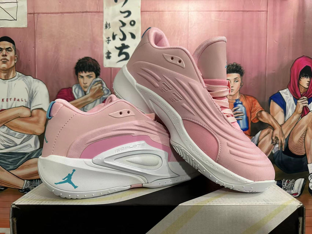 Jordan Luka 4 Basketball Shoes Pink and White