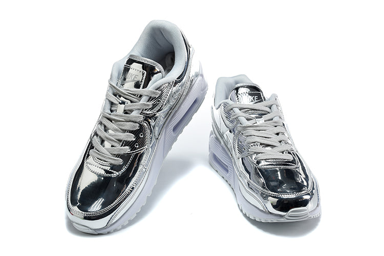 Nike Air Max 90 Sneakers in Silver and White