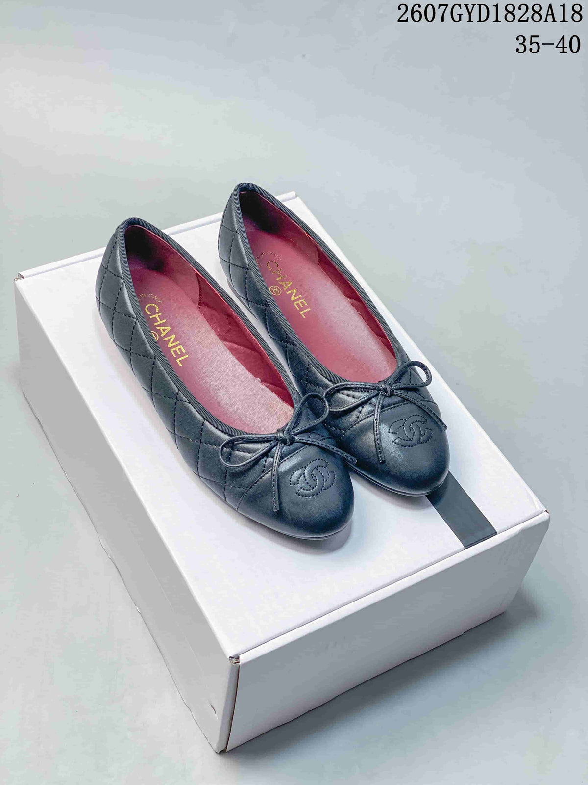 Chanel Quilted Ballet Flats Black 2607GYD1828A18