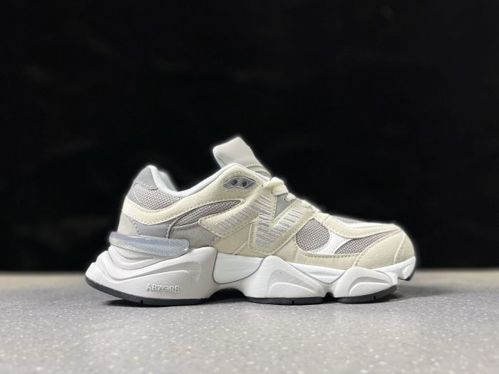 New Balance 9060 Sneakers in Cream and Gray U9060PIN