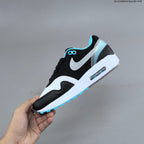 Nike Air Max 1 Black White and Turquoise Sneakers