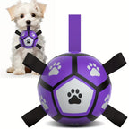 Interactive Pet Soccer Ball Tug of War Toy with Handle