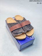Birkenstock Boston Suede Shearling Sandals Brown
