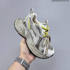 GGCC G26U8612 Women's Retro Chunky Sneakers, Gray and Yellow