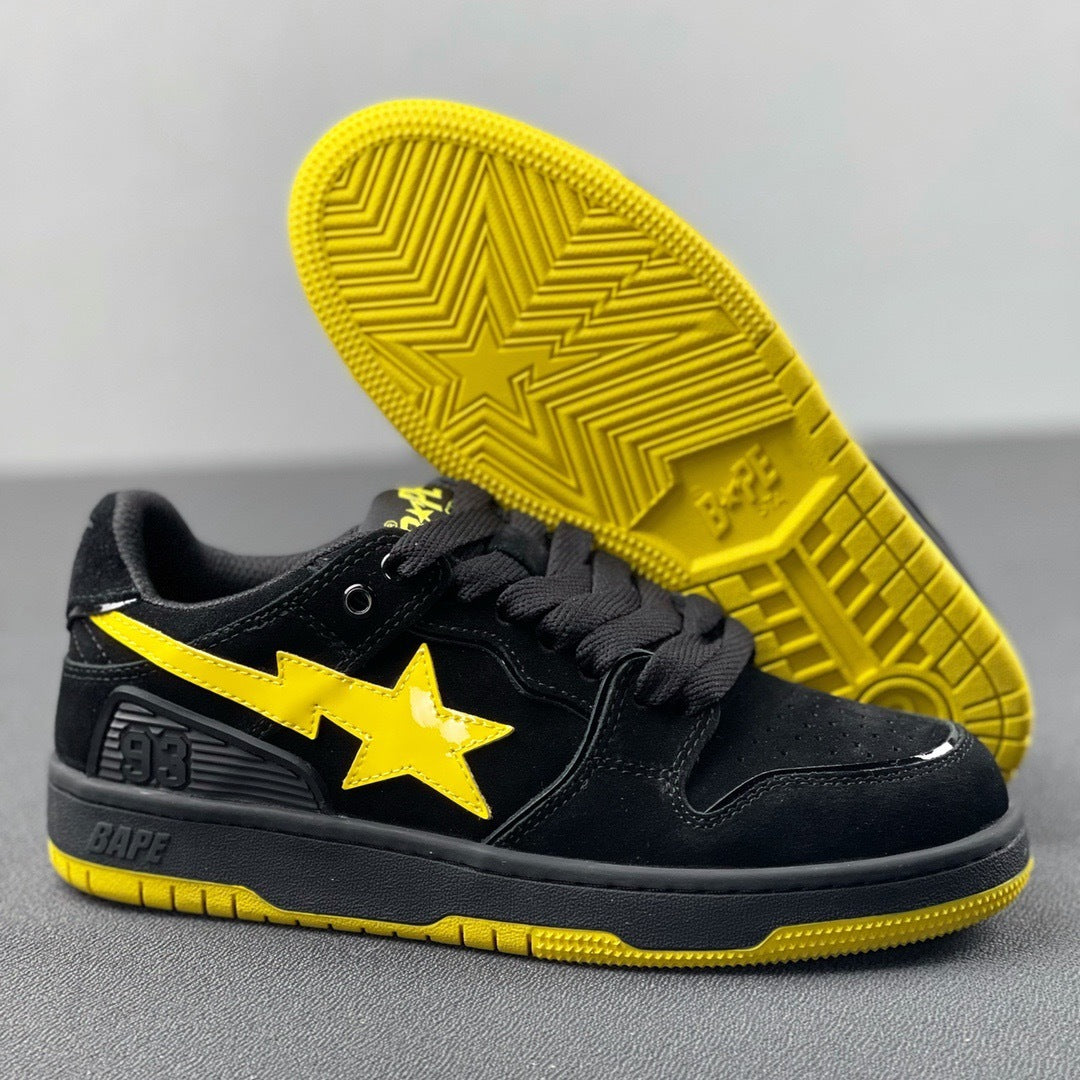 A Bathing Ape SK8 Sta Sneakers Black Yellow