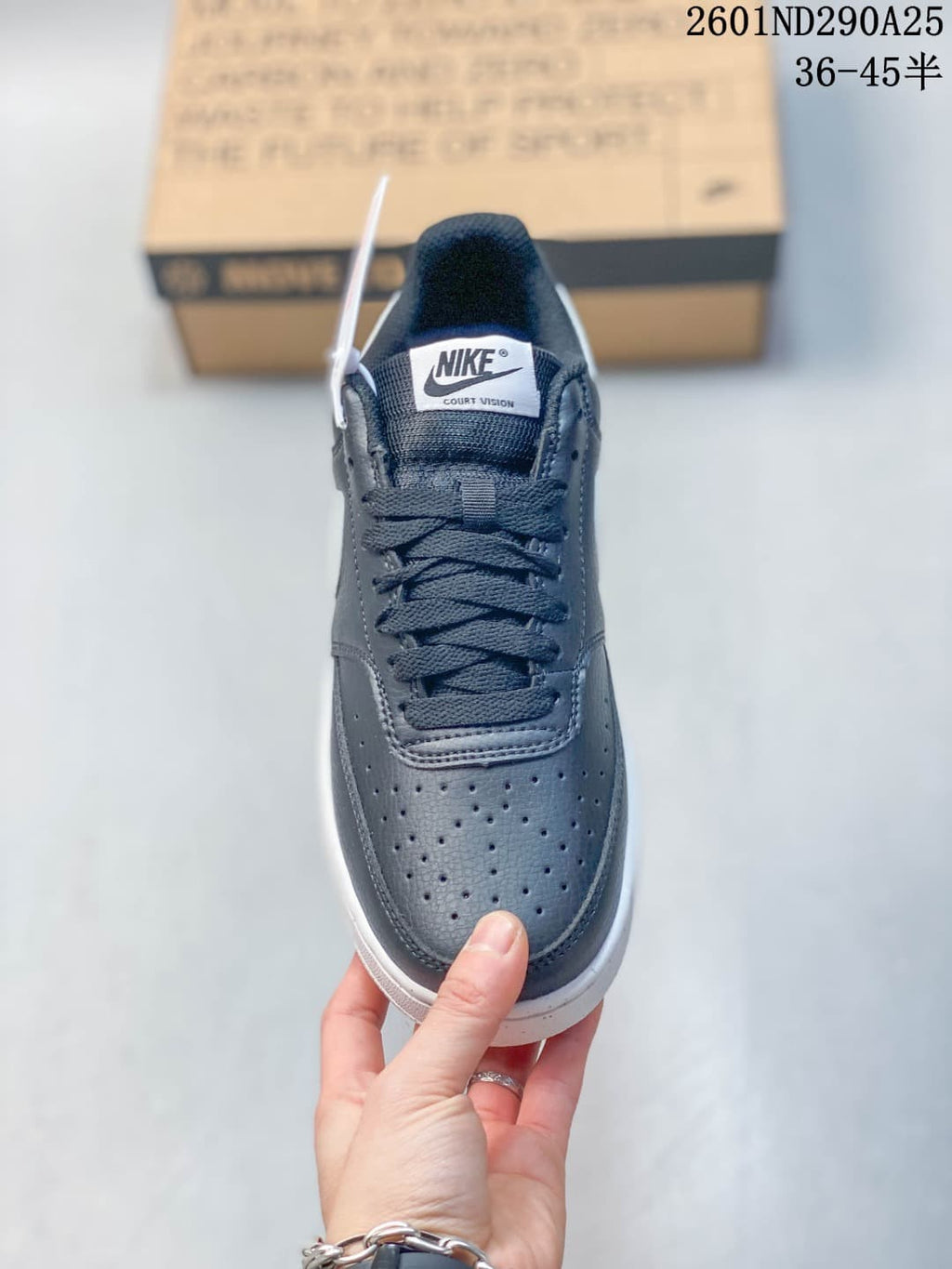 Nike Court Vision Low Sneakers Navy White 2601ND290A25