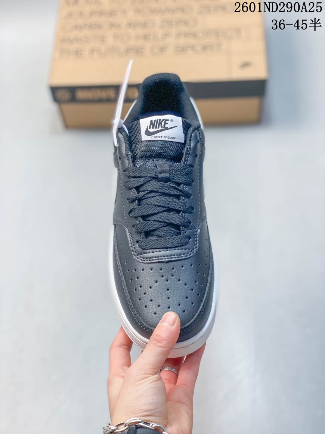 Nike Court Vision Low Sneakers Navy White 2601ND290A25