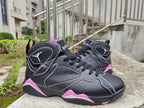 Jordan 7 High-Top Sneakers in Black, White and Pink