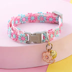 Adjustable Elegant Lace Pet Collar with Pendant