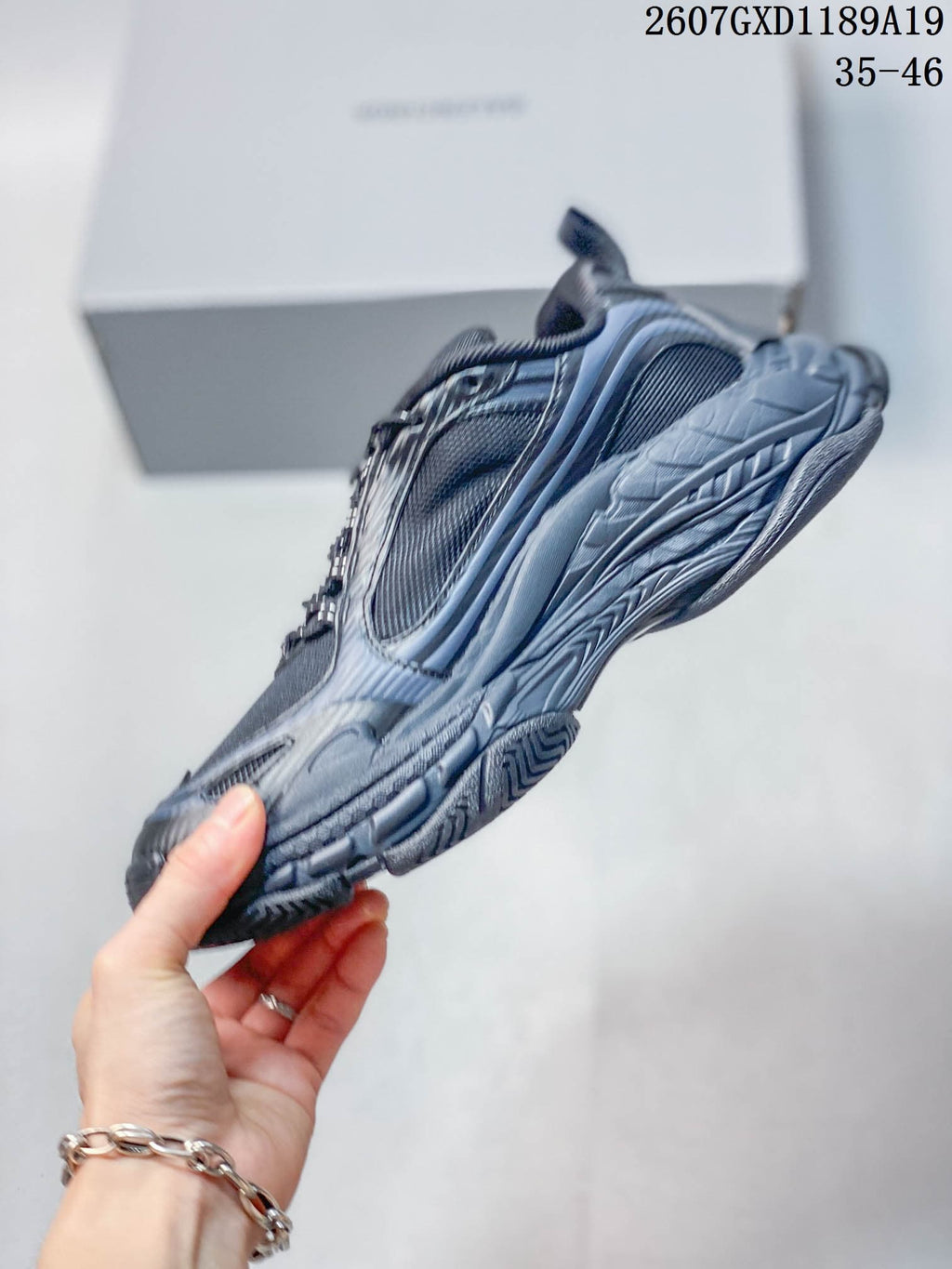 Balenciaga Triple S.2 Chunky Sneakers Black Dark Gray