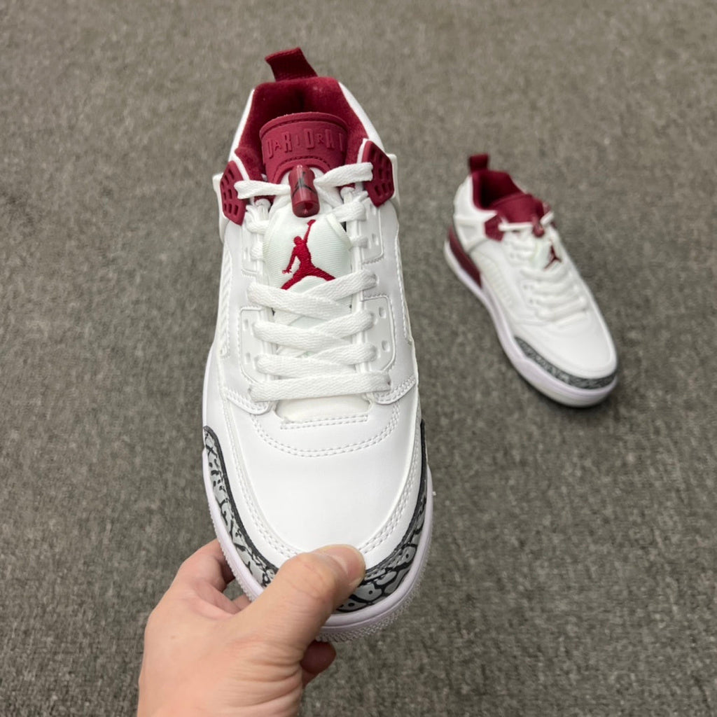 Air Jordan Spizike Low White and Burgundy Sneakers FQ1759-106