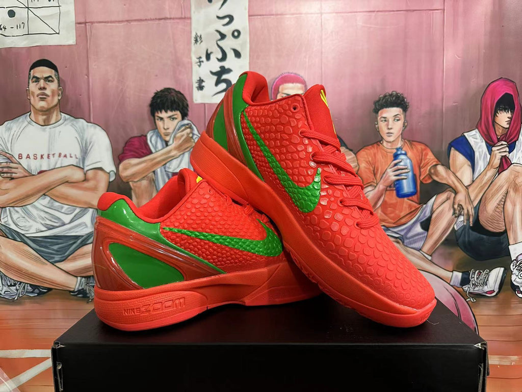 Nike Kobe PE Basketball Shoes in Red and Green