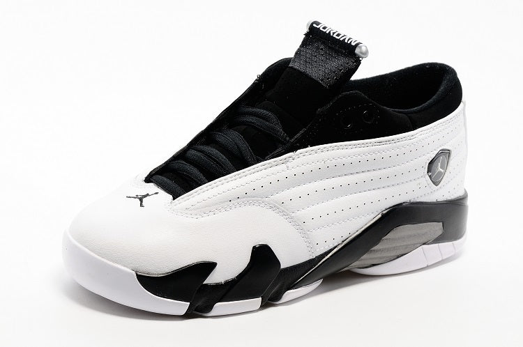 Jordan 14 Low Sneakers in White and Black