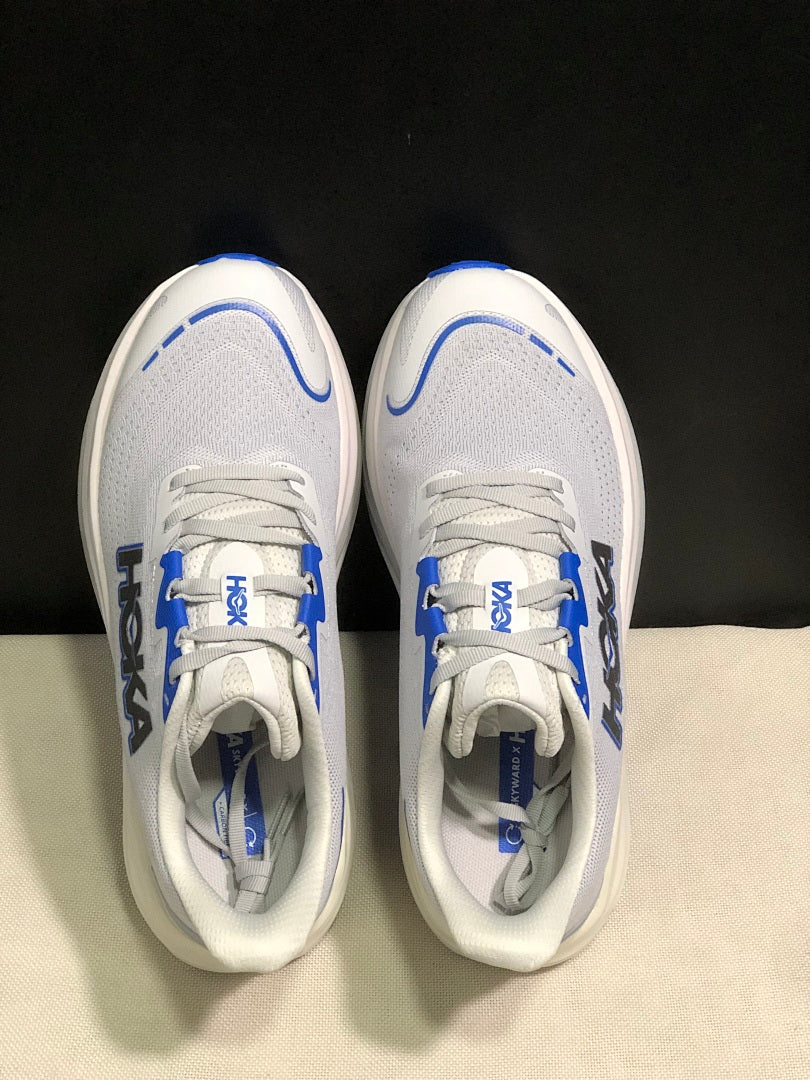 HOKA Skyward X Running Shoes in White and Blue
