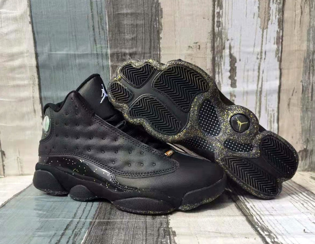 Jordan 13 Black and Gold Men's Sneakers
