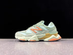 New Balance 9060TRH Sneakers in Sage Green and Orange