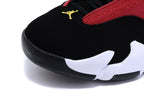 Jordan 14 Low Sneakers in White and Black