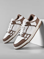 AMIRI Low-Top Sneakers in Brown and White